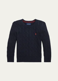 Polo Ralph LaurenBoy's Cable Knit Sweater, Size 2-7
