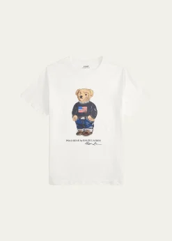 Polo Ralph LaurenBoy's Polo Bear Flag Print Short-Sleeve T-Shirt, Size S-L