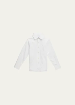 Polo Ralph LaurenBoy's Poplin Embroidered Dress Shirt, Size 5-7