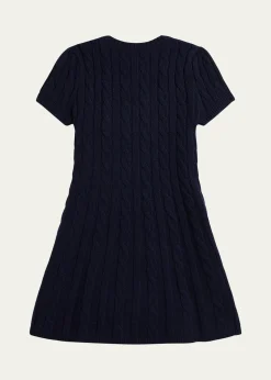 Polo Ralph LaurenGirl's American Flag Cashmere Cable Knit Dress, Size 2-6X