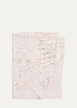 Polo Ralph LaurenKid's Pointelle Teddy Bear Blanket