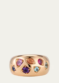 PomellatoIconica Dome Ring with Fancy Set Colored Stones
