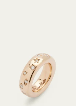 PomellatoIconica 18K Rose Gold Medium Band Ring with Diamonds