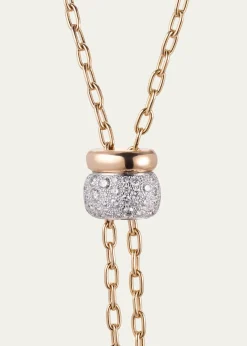 PomellatoIconica 18K Rose Gold Diamond Lariat Necklace