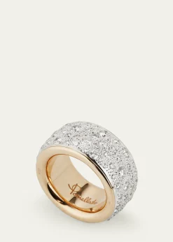 PomellatoIconica Maxi Band Ring with White Diamonds
