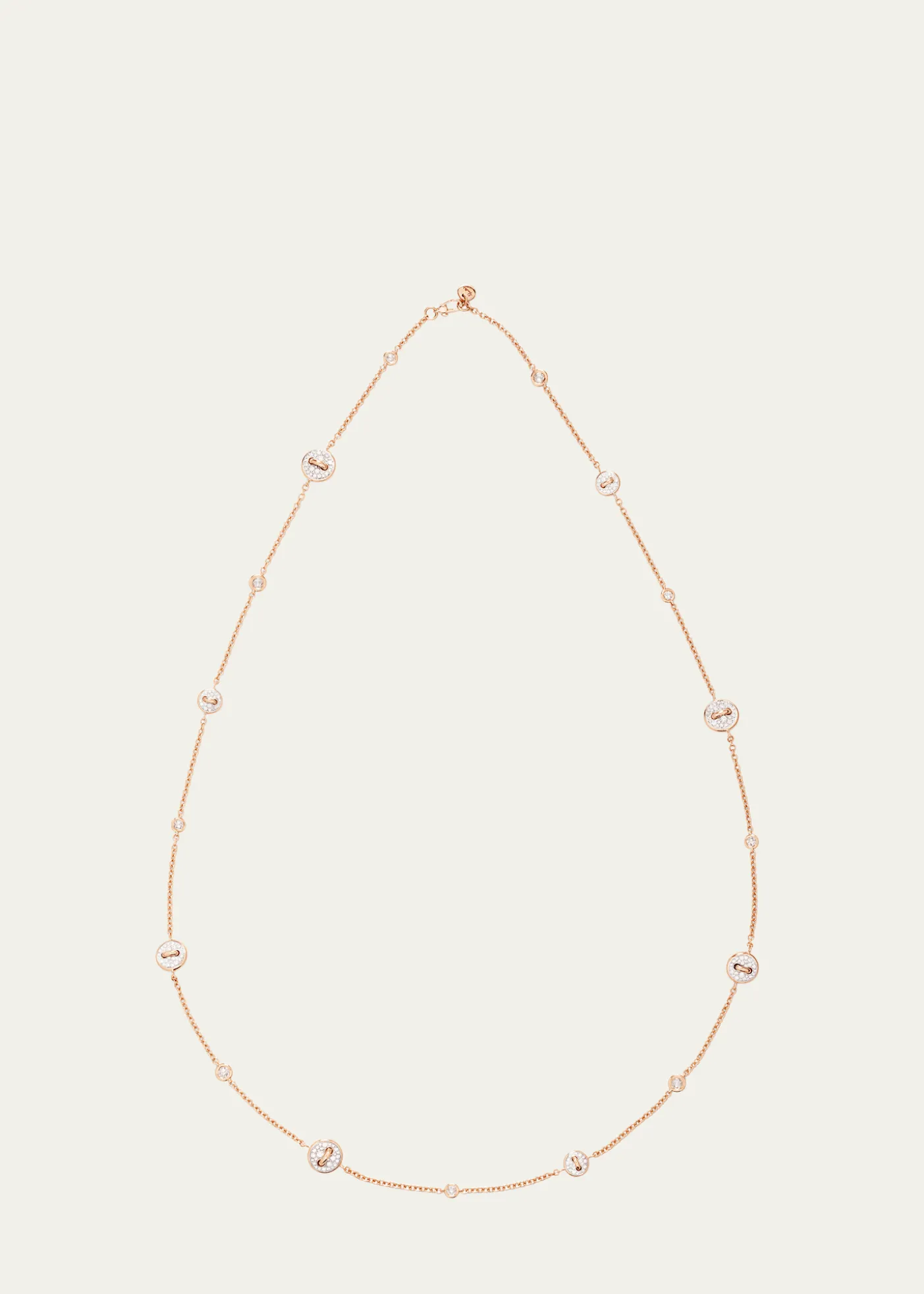 Pomellato18K Rose Gold Diamond Pom Pom Dot Necklace