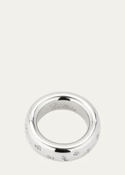 Pomellato18K White Gold Iconica Ring with Fancy Set Diamonds