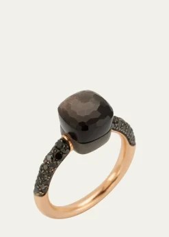 PomellatoNUDO Petite 18k Gold/Titanium Ring with Obsidian & Black Diamond