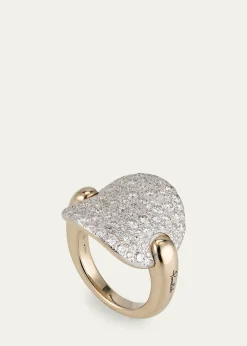 PomellatoSabbia 18k White Gold and Diamond Ring