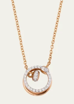 PomellatoTogether 18K Rose Gold Diamond Circle Pendant Necklace