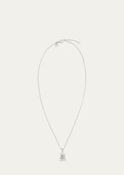 Procaccia Jewelry18K Gold Hebrew BET Gray Spinel Initial Necklace, 18"L