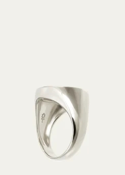 Procaccia Jewelry18K Gold Hebrew BET Initial Signet Ring