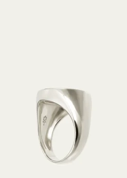 Procaccia Jewelry18K Gold Hebrew NUN Initial Signet Ring