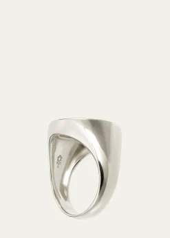 Procaccia Jewelry18K Gold Hebrew SAMECH Initial Signet Ring