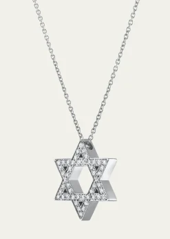 Procaccia Jewelry18K Gold Large Star of David Pave Diamond Necklace