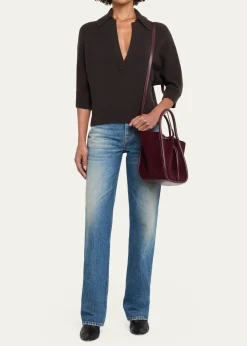 Proenza SchoulerSmall Ruched Suede and Leather Tote Bag
