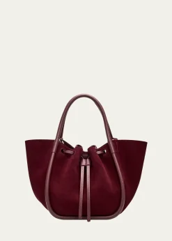 Proenza SchoulerSmall Ruched Suede and Leather Tote Bag