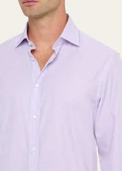Ralph Lauren Purple LabelMen's Cotton Micro-Houndstooth Classic Fit Sport Shirt