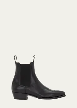 Ralph Lauren Purple LabelLeather Chelsea Western Boot