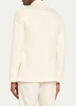 Ralph Lauren Purple LabelKent Hand-Tailored Silk-Linen Jacket