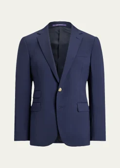 Ralph Lauren Purple LabelMen's Gregory Hand-Tailored Wool Serge Blazer