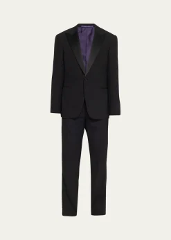 Ralph Lauren Purple LabelGregory Hand-Tailored Wool Peak Tuxedo
