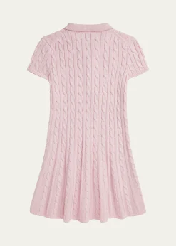 Ralph LaurenLittle Girl's & Girl's Cable-Knit Cotton Polo Sweater Dress
