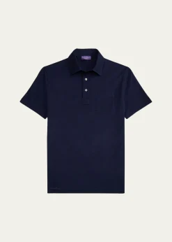 Ralph Lauren Purple LabelCotton-Cashmere Piqué Polo Shirt