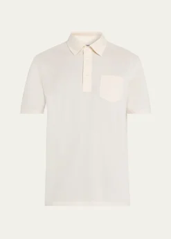 Ralph Lauren Purple LabelCotton-Cashmere Piqué Polo Shirt