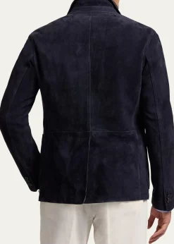 Ralph Lauren Purple LabelHand-Tailored Suede Sport Coat