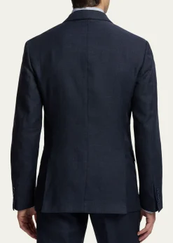 Ralph Lauren Purple LabelMen's Cotton and Cashmere Glen Plaid Single-Breasted Sport Coat