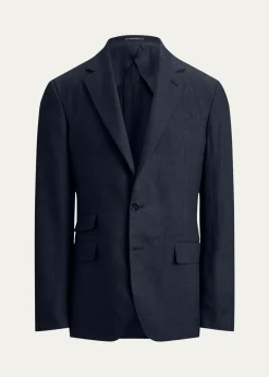 Ralph Lauren Purple LabelMen's Cotton and Cashmere Glen Plaid Single-Breasted Sport Coat