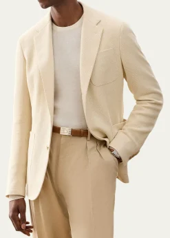 Ralph Lauren Purple LabelMen's Cotton Panama Weave Single-Breasted Blazer