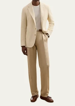 Ralph Lauren Purple LabelMen's Cotton Panama Weave Single-Breasted Blazer