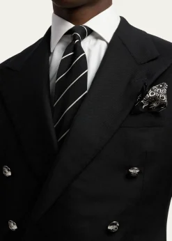 Ralph Lauren Purple LabelMen's Cashmere and Wool Peak Lapel Double-Breasted Blazer