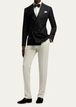 Ralph Lauren Purple LabelMen's Geometric Peak Lapel Double-Breasted Sport Coat