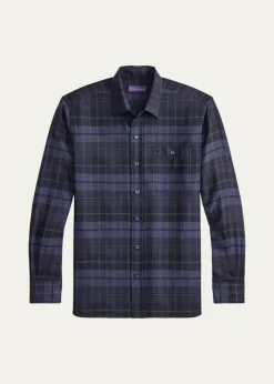 Ralph Lauren Purple LabelPlaid Twill Shirt