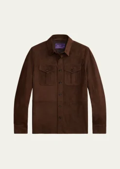 Ralph Lauren Purple LabelSuede Overshirt