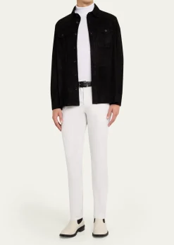 Ralph Lauren Purple LabelSuede Overshirt