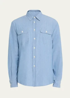 Ralph Lauren Purple LabelWashed Chambray Shirt