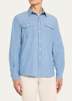 Ralph Lauren Purple LabelWashed Chambray Shirt