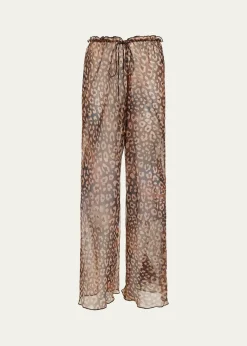 Ramy BrookAlayna Leopard Coverup Pants