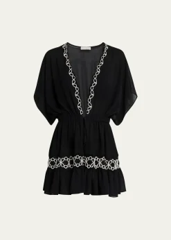 Ramy BrookAlisa Embroidered Mini Coverup Dress