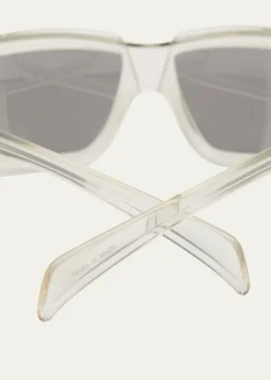 Rick OwensMen's Rick Clear Frame Square Sunglasses