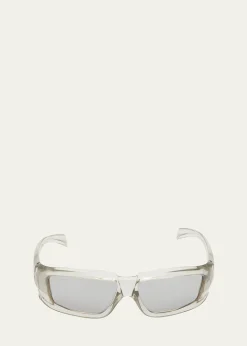 Rick OwensMen's Rick Clear Frame Square Sunglasses