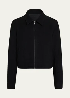 Rick OwensMen's Alice Wool Cropped Full-Zip Blouson