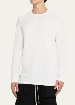 Rick OwensMen's Cotton Long-Sleeve Crewneck T-Shirt