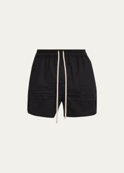 Rick OwensMen's Cotton Maxi-Drawstring Shorts