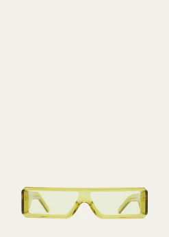 Rick OwensMen's Gethshades Acetate and Nylon Flat-Top Rectangle Sunglasses