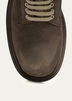 Rick OwensMen's Low Army Gabe Leather Lace-Up Ankle Boots